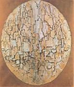Piet Mondrian Oval Composition (Tree Study) (mk09) oil painting artist